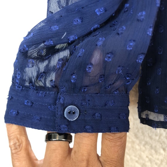 Coldwater Creek Womens Long Sleeve Blue Top SIZE SMALL - Picture 6 of 8